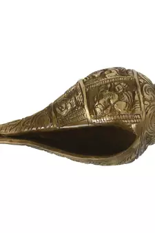 eCraftIndia Brass Auspicious Lord Ganesha Shankh