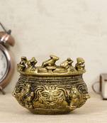 eCraftIndia Brass Auspicious Nandi Kalash for Religious Offerings