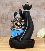 Lord Ganesha Smoke Backflow Cone Incense Holder DECORative Showpiece with 10 free Smoke Backflow Scented Cone Incenses