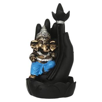 Lord Ganesha Smoke Backflow Cone Incense Holder DECORative Showpiece with 10 free Smoke Backflow Scented Cone Incenses 3