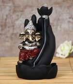 Lord Ganesha Smoke Backflow Cone Incense Holder DECORative Showpiece with 10 free Smoke Backflow Scented Cone Incenses