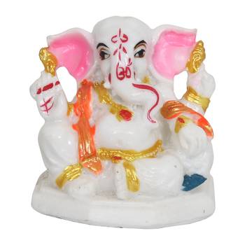 eCraftIndia DECORative Lord Ganesha Idol for Car Dashboard  Home Temple and Office Desks 3