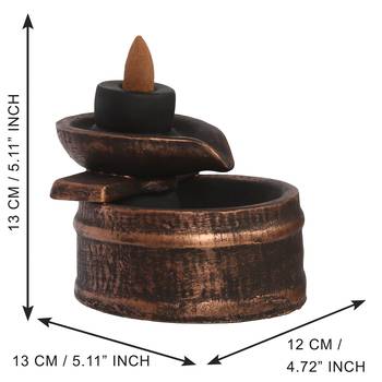 eCraftIndia Deep Steps Smoke Backflow Cone Incense Holder DECORative Showpiece 3