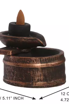 eCraftIndia Deep Steps Smoke Backflow Cone Incense Holder DECORative Showpiece