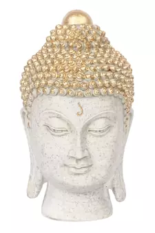 e craft india buddha head white polyresin showpiece