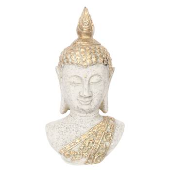elegant white polyresin buddha showpiece 2