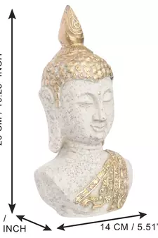 elegant white polyresin buddha showpiece