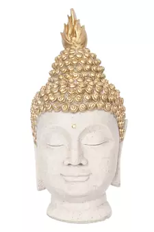 e craft india decorative buddha head showpiece white