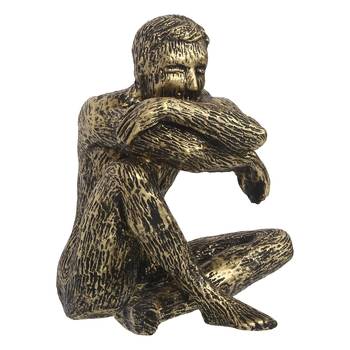 eCraftIndia Man Sitting in Thinking Position DECORative Statue 2