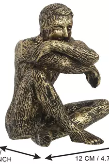 eCraftIndia Man Sitting in Thinking Position DECORative Statue