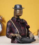 eCraftIndia Man with Hat playing Piano DECORative Statue