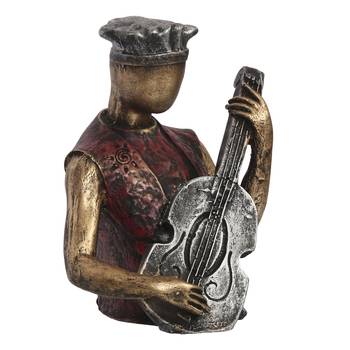 eCraftIndia Man with Hat playing Guitar DECORative Statue 2