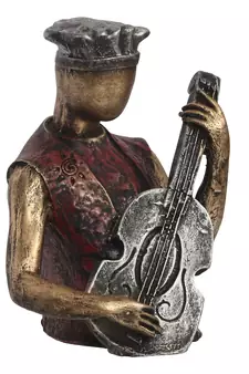 eCraftIndia Man with Hat playing Guitar DECORative Statue