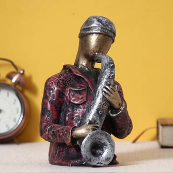 eCraftIndia Man with Hat playing Trumpet DECORative Statue 1