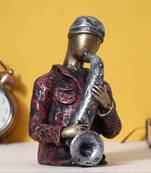 eCraftIndia Man with Hat playing Trumpet DECORative Statue