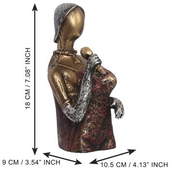 eCraftIndia Singing Lady DECORative Figurine 3