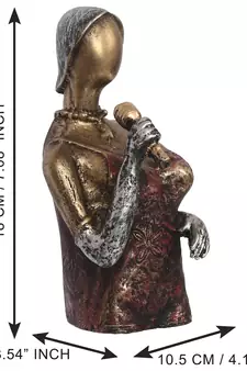 eCraftIndia Singing Lady DECORative Figurine