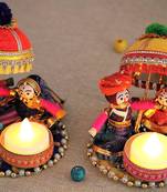 BK Creation Couple Tealight Candle Holder, Pack of 2