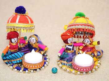 BK Creation Couple Tealight Candle Holder, Pack of 2 5
