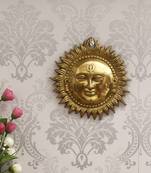 eCraftIndia Brass Surya Wall Hanging DECORative Showpiece