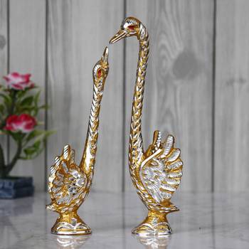 eCraftIndia Dancing Cute Love Birds 9 Inch DECORative Figurine Showpiece 1