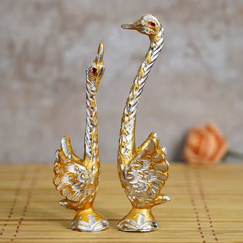 eCraftIndia Dancing Cute Love Birds 9 Inch DECORative Figurine Showpiece 2