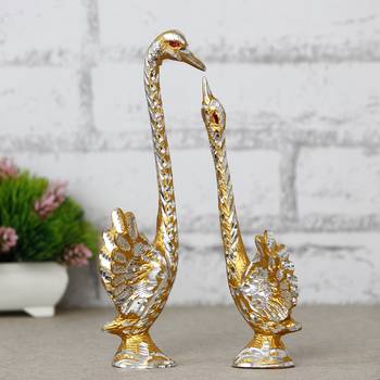 eCraftIndia Dancing Cute Love Birds 9 Inch DECORative Figurine Showpiece 3