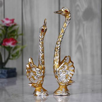 eCraftIndia Dancing Cute Love Birds 7 5 Inch DECORative Figurine Showpiece 1
