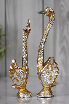 eCraftIndia Dancing Cute Love Birds 7 5 Inch DECORative Figurine Showpiece