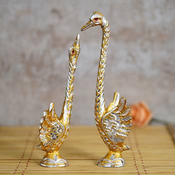 eCraftIndia Dancing Cute Love Birds 7 5 Inch DECORative Figurine Showpiece 2