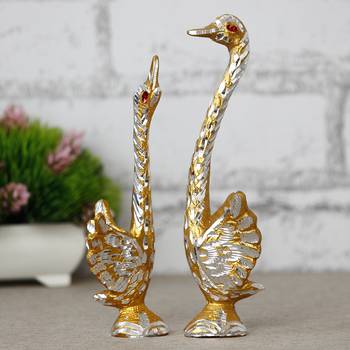 eCraftIndia Dancing Cute Love Birds 7 5 Inch DECORative Figurine Showpiece 3