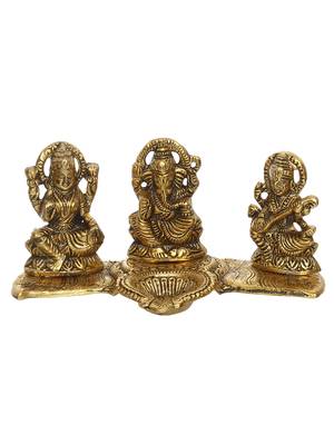 Gold-Plated Lakshmi, Saraswati, and Ganesha Statues 3