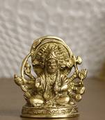 eCraftIndia Brass Panchmukhi Hanuman Idol Handcrafted DECORative Figurine