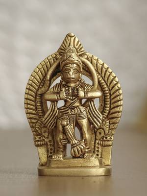 eCraftIndia Lord Hanuman Opening his Heart Handcrafted DECORative Brass Figurine 2
