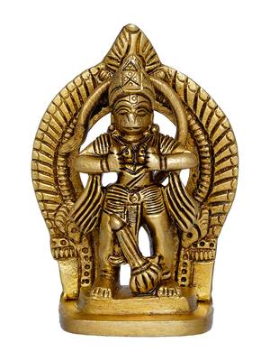 eCraftIndia Lord Hanuman Opening his Heart Handcrafted DECORative Brass Figurine 3