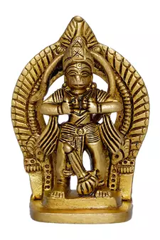 eCraftIndia Lord Hanuman Opening his Heart Handcrafted DECORative Brass Figurine