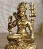 eCraftIndia Lord Shiva Idol DECORative Handcrafted Brass Figurine