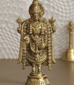 eCraftIndia Tirupati Balaji Idol DECORative Handcrafted Brass Figurine