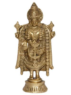 eCraftIndia Tirupati Balaji Idol DECORative Handcrafted Brass Figurine 3