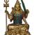 eCraftIndia Lord Shiva Idol DECORative Brass Figurine with Colorful Stone Work