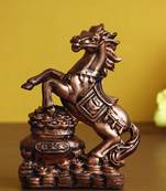 eCraftIndia Jumping Horse Antique Look Handcrafted DECORative Showpiece