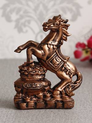 eCraftIndia Jumping Horse Antique Look Handcrafted DECORative Showpiece 2
