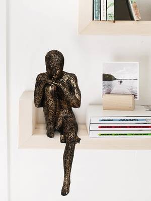 eCraftIndia Man Sitting in Thinking Position Handcrafted DECORative Showpiece 2