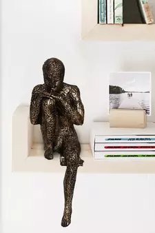 eCraftIndia Man Sitting in Thinking Position Handcrafted DECORative Showpiece