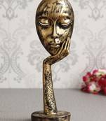 eCraftIndia Antique Look Thinking Lady Face Handcrafted Polyresin Showpiece