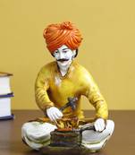 eCraftIndia 7 5 Inch Rajasthani Men Working with Hammer Handcrafted DECORative Polyresin Showpiece