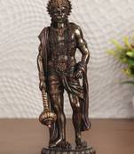 eCraftIndia Standing Lord Hanuman Idol with Gada Mace Cold Cast Bronze Resin DECORative Figurine