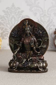 eCraftIndia Goddess Tara Cold Cast Bronze Resin DECORative Figurine