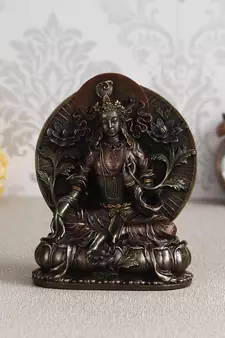 eCraftIndia Goddess Tara Cold Cast Bronze Resin DECORative Figurine