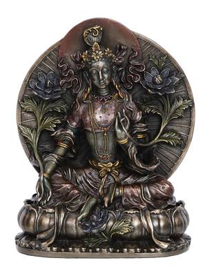 eCraftIndia Goddess Tara Cold Cast Bronze Resin DECORative Figurine 3